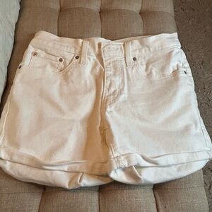 Levi's Cream Jean Shorts